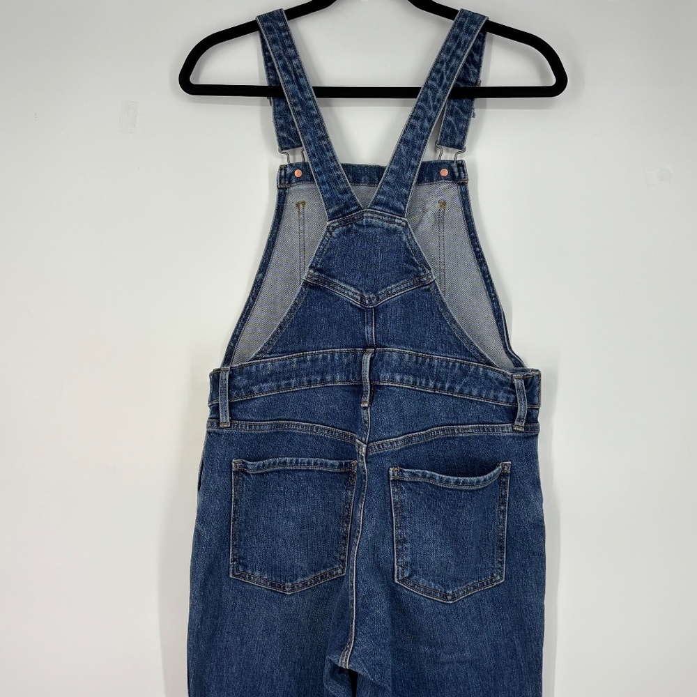 Old Navy Womens Size 4 TALL Overalls Medium Blue Denim Ankle Slim Leg Cotton - Picture 9 of 11
